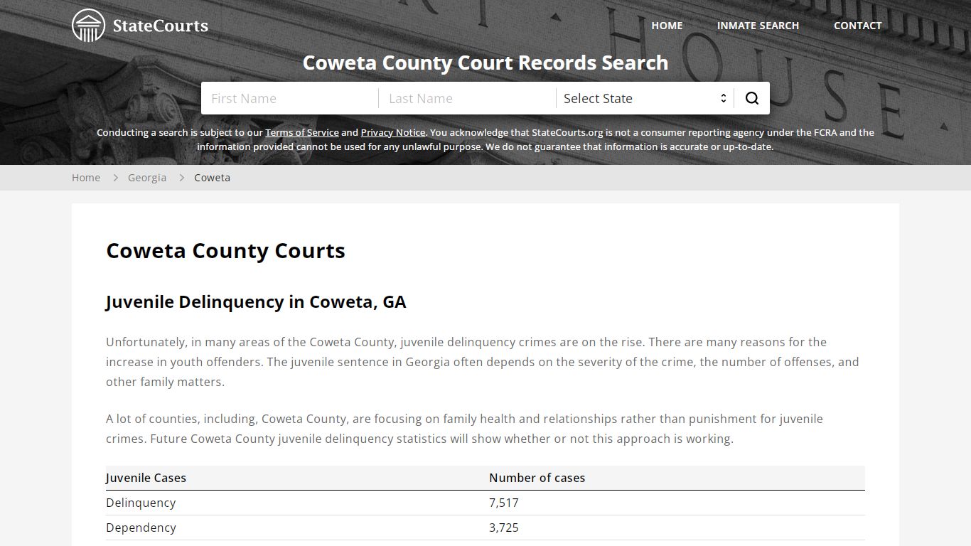 Coweta County, GA Courts - Records & Cases - StateCourts